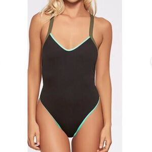 NWT L*SPACE Maniac One Piece, Black, Sz 10